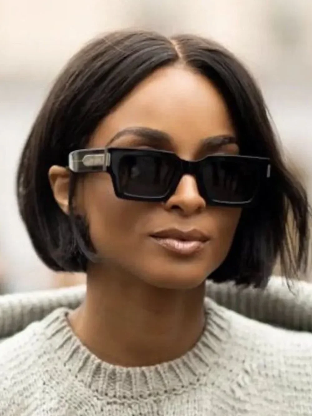 New Saint Laurent Unisex Sunglasses Havana Gray Square SL572 002